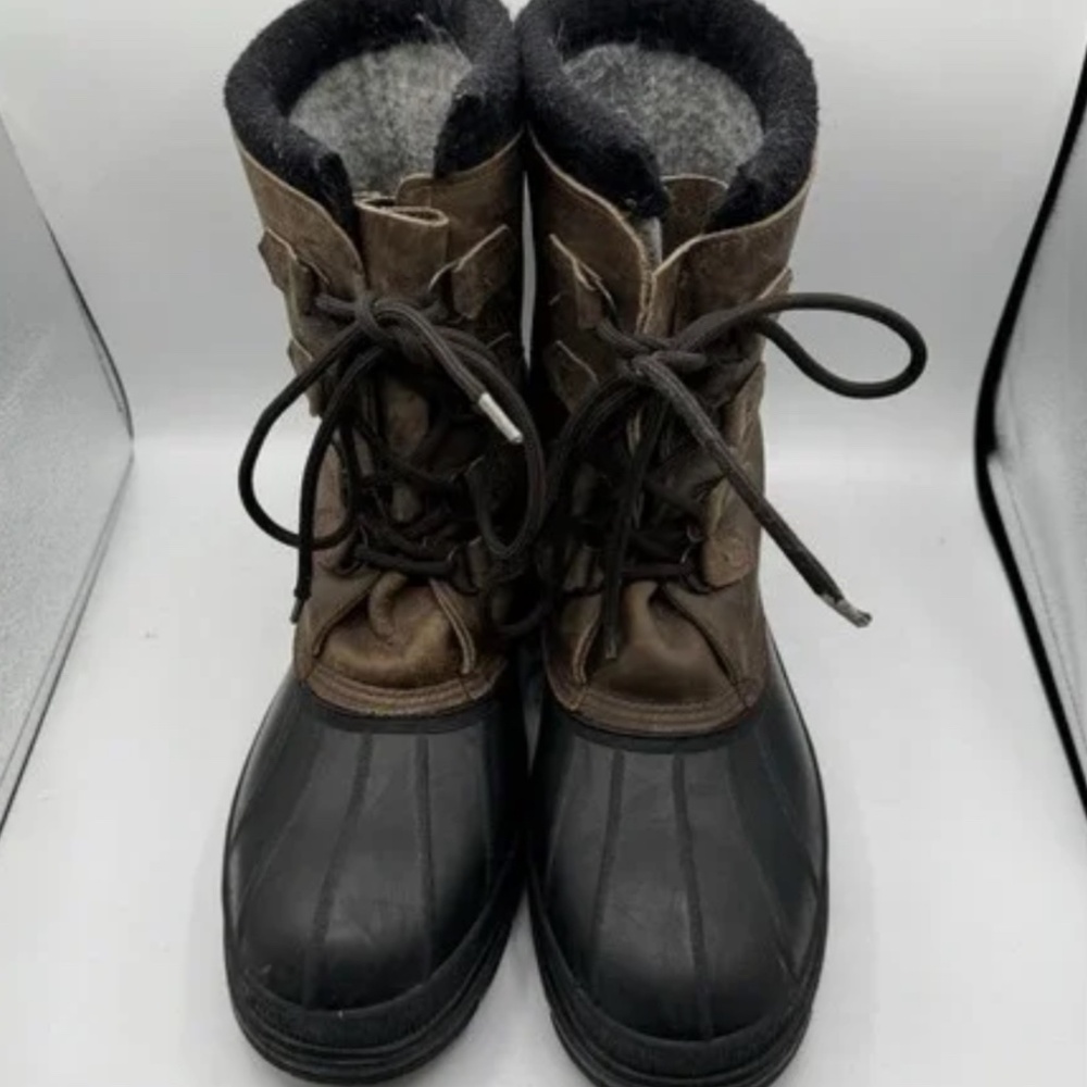 Men’s LL Bean Leather Waterproof Hunting Fishing Boots - Size 12 - Picture 8 of 10